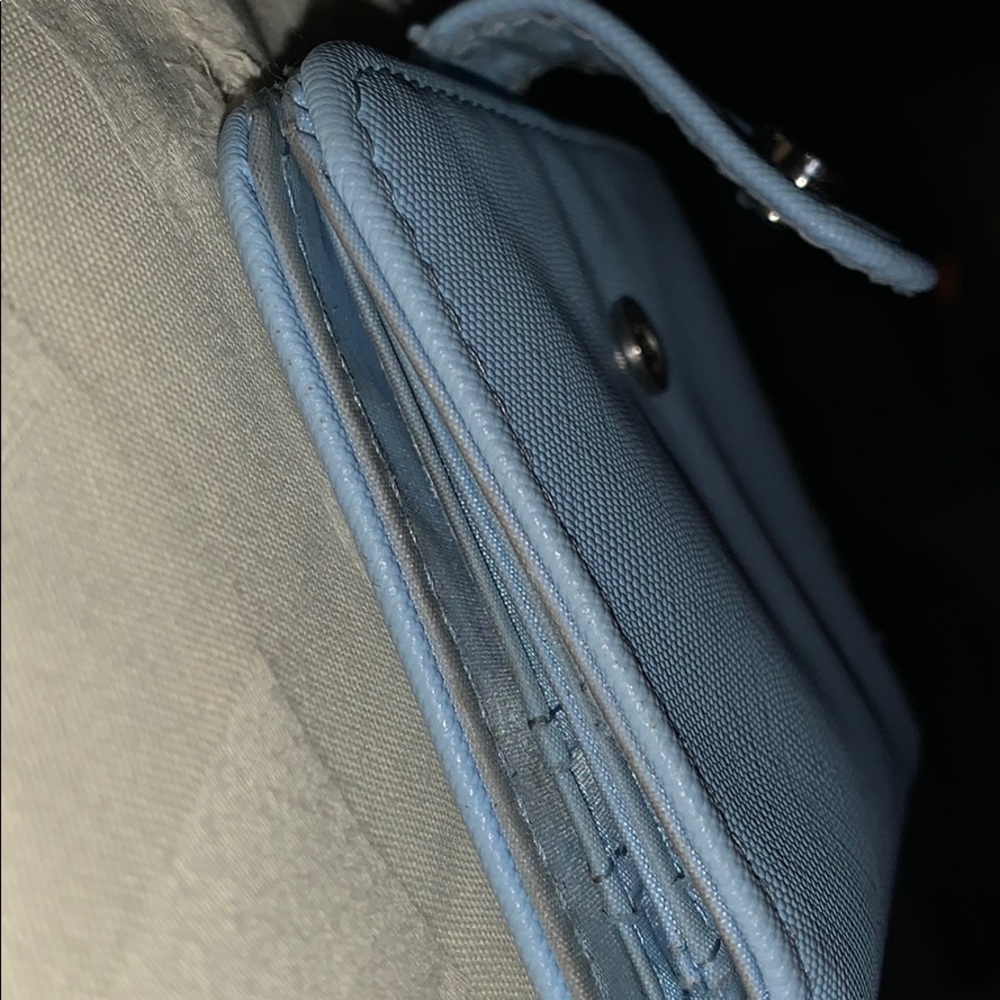 Baby blue wallet